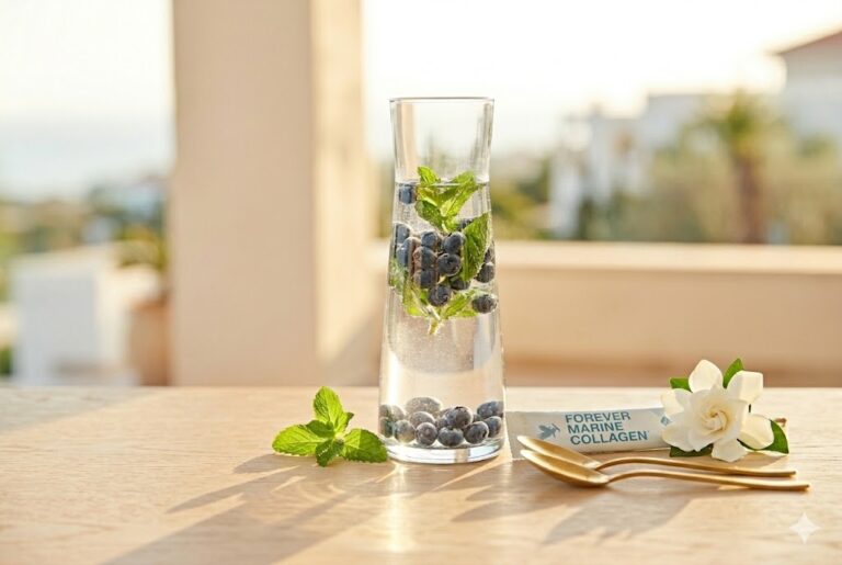 Aesthetic glass of infused water