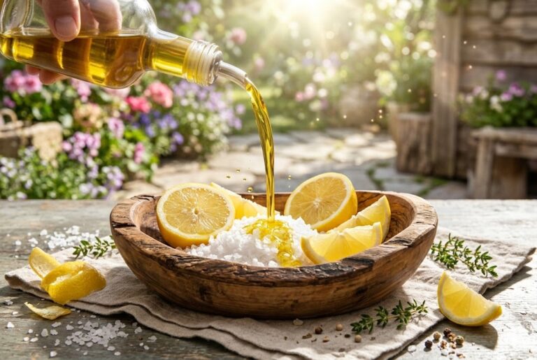 sea salt lemon scrub